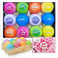 Set of 12 effervescent bath balls, Lora Luxury, 12 x 70 gr