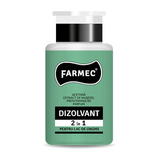2 in 1 Nail Polish Remover with Chamomile and Vitamin B6, 150 ml, Farmec