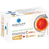 Vitamin C 1000 mg + D3 2000 IU Retard Biosunline, 30 tablets, AC Helcor