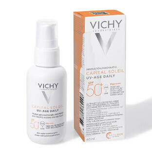 Vichy Capital Soleil Anti-Aging Zonbeschermingsvloeistof SPF 50+, 40 ml