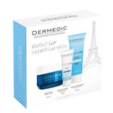 Dermedic Set Hydrain3 Moisturizing Night Cream, 50 ml + Creamy Cleansing Gel, 25 ml + Eye Contour Cream, 7 ml