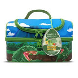 Dinosaur set: dinosaur print lunch bag, dinosaur shaped bath sponge, bath foam, 100 ml, effervescent bath ball, 4 balls x 20 g, shampoo, 30 ml, BAYLIS &amp; HARDING