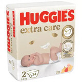 Extra Care diapers, No. 2, 3-6 kg, 24 pieces, Huggies