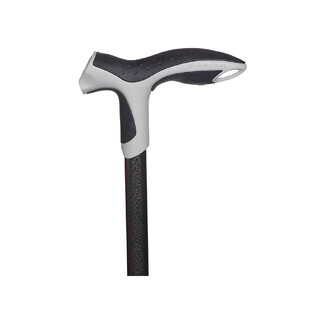White ergonomic cane SS/05/02 Step Soft, 1 piece, Biogenetix