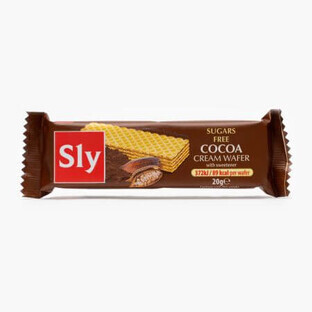 Sugar-free cocoa cream wafers, 20 g, Sly Nutrition