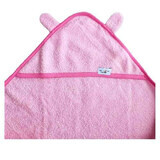 Hooded towel with baby ears, 100x100 cm, Pink, Tuxi Brands