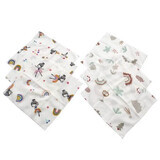 Cotton handkerchief, 25 cm x 25 cm, Custard and Ballerina, 6 pcs, Baltic baby
