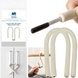 Set of 2 pieces Universal flexible lock, Ecru, Sipo