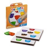 Set of 6 Teddy wax crayons, 1 year+, Carioca Baby
