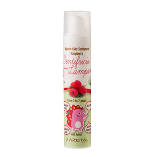 Organic Raspberry Toothpaste for children 3-7 years, 50 ml, Azeta Bio