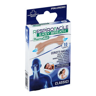BREATHE EASY Cerotti nasali, 10 pezzi, Eurosirel