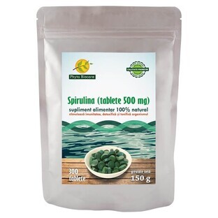 Spirulina 500 mg, 300 tablets, Phyto Biocare