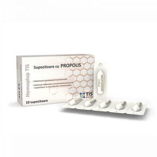 Propolis suppositories Hemoplop Tis, 10 pieces, Tis Pharmaceutical