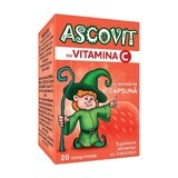 Ascovit with Vitamin C strawberry flavour, 20 tablets, Omega Pharm