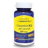 Natural Vitamin K2 MK7 120mcg, 60 capsules, Herbagetica