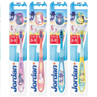 Jordan, Step by Step children's toothbrush 6-9 years, soft, 1 piece