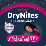 Huggies DryNites Girls' Nighties, 8-13 Years, 30 - 48 kg, 9 Pack