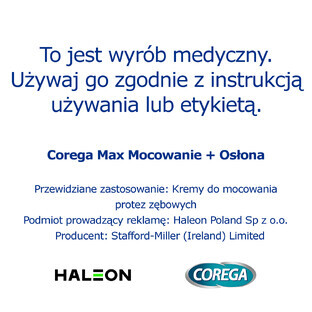 Corega Power Max Fixation + Cover, fixing cream for dentures, neutral, 40 g