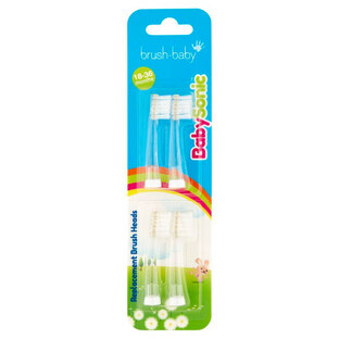 Brush-Baby BabySonic, puntas de cepillo de dientes sónicas para niños, 18-36 meses, 4 piezas Brush-Baby BabySonic, puntas de cepillo de dientes sónicas para niños, 18-36 meses, 4 piezas