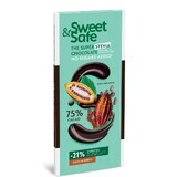 Bitter chocolate with natural stevia sweetener Sweet&amp;Safe, 90 g, Sly Nutrition