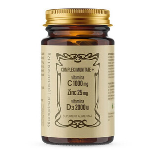 Complesso immunitario + Vitamina C 1000 mg + Zinco 25 mg + Vitamina D3 2000 UI, 90 compresse, Remedia Complesso immunitario + Vitamina C 1000 mg + Zinco 25 mg + Vitamina D3 2000 UI, 90 compresse, Remedia