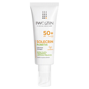 Iwostin Solecrin Purritin, Light mattifying fluid, SPF 50+, 40 ml