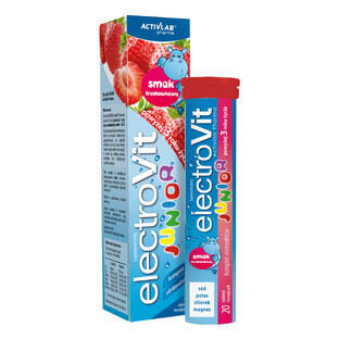 ElectroVit Junior, truskawka, 20 tabletek musujcych