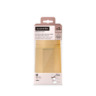 Suavinex Colour Essence, biberon con tettarella in silicone a flusso medio, senape, da 3 mesi, 240 ml Suavinex Colour Essence, biberon con tettarella in silicone a flusso medio, senape, da 3 mesi, 240 ml