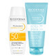 Set Bioderma Photoderm Mineral Fluide, fluido minerale protettivo, SPF 50+, 75 g + gel-crema lenitivo abbronzante, 100 ml