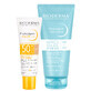Set Bioderma Photoderm Aquafluide, protezione solare ultraleggera per pelli normali, leggera, SPF 50+, 40 ml + gel-crema lenitivo per prolungare l'abbronzatura, 100 ml