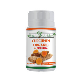 Curcumin Organic + Piperine, 60 capsules, Health Nutrition