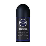 Men's roll-on deodorant Deep Black, 50 ml, Nivea
