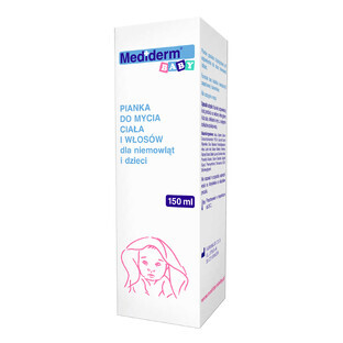 Mediderm Baby, cleansing foam for body and hair for babies and children, 150 ml