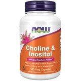 Now Foods Colină și inozitol, colină și inozitol, 100 capsule