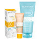 Bioderma Photoderm set, fluido minerale opaco, molto leggero, SPF 50+, 40 g + gel-crema lenitivo per prolungare l'abbronzatura, 100 ml