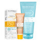 Set Bioderma Photoderm, fluido minerale opaco, scuro, SPF 50+, 40 g + gel-crema lenitivo per prolungare l'abbronzatura, 100 ml
