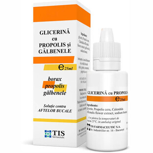 Glycerin mit Propolis und Ringelblume, 25 ml, Tis Farmaceutic