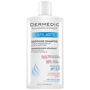Dermedic Capilarte, shampoo lenitivo per capelli e cute ipersensibile, 300 ml