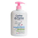 Corine de Farme Baby, gel detergente delicato 2 in 1 per corpo e capelli, dalla nascita, con estratto di fiori di mandorlo, 500 ml Corine de Farme Baby, gel detergente delicato 2 in 1 per corpo e capelli, dalla nascita, con estratto di fiori di mandorlo, 500 ml