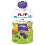 HiPP Bio fruit mousse, pears, plums and blackcurrants, after 6 months, 100 g