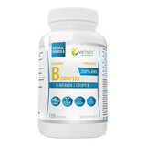 Wish Vitamin B Complex, 8 B vitamins + prebiotic, 120 capsules