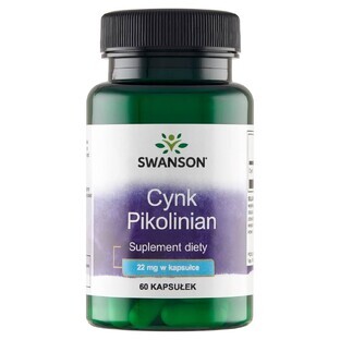 Swanson Zink Picolinaat, zink 22 mg, 60 capsules