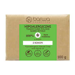 Barwa Hipoalergiczne Tradycyjne Polskie, gray soap, hemp oil, 100 g