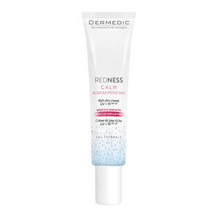 Dermedic Redness Calm, rich UV+ IR day cream, vascular skin prone to hyper-reactivity, erythema and rosacea, 40 ml