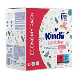 Kindii Sensitive, vochtige doekjes voor baby's en kinderen, 6 x 60 stuks