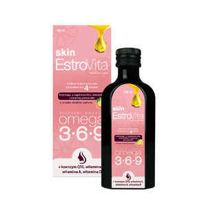 EstroVita Skin, Omega 3-6-9 acid esters, sweet lemon flavor, 150 ml