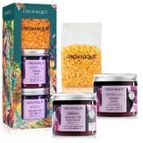 Organique Golden Flower set, bath salt 200 g + body foam 100 ml + body lotion 100 ml
