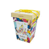 Wooden game Set of 100 building pieces, Cubika