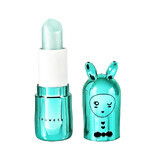 Kinder lippenbalsem met glitters, Turquoise, met cupcake smaak, Inuwet, 3.5 gr