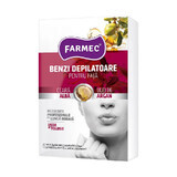 Hair removal strips for face white wax argan oil, 20 pieces, Farmec